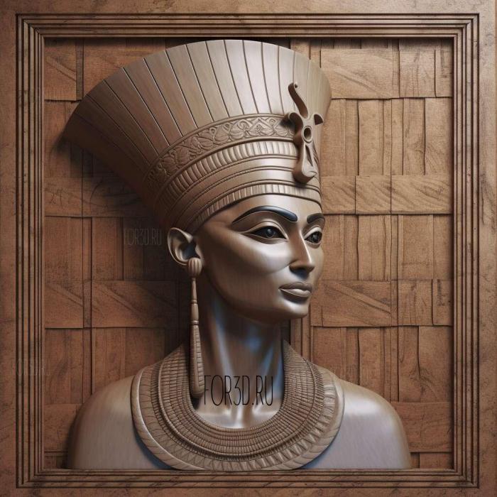 Nefertiti 1 | 3d stl model for CNC